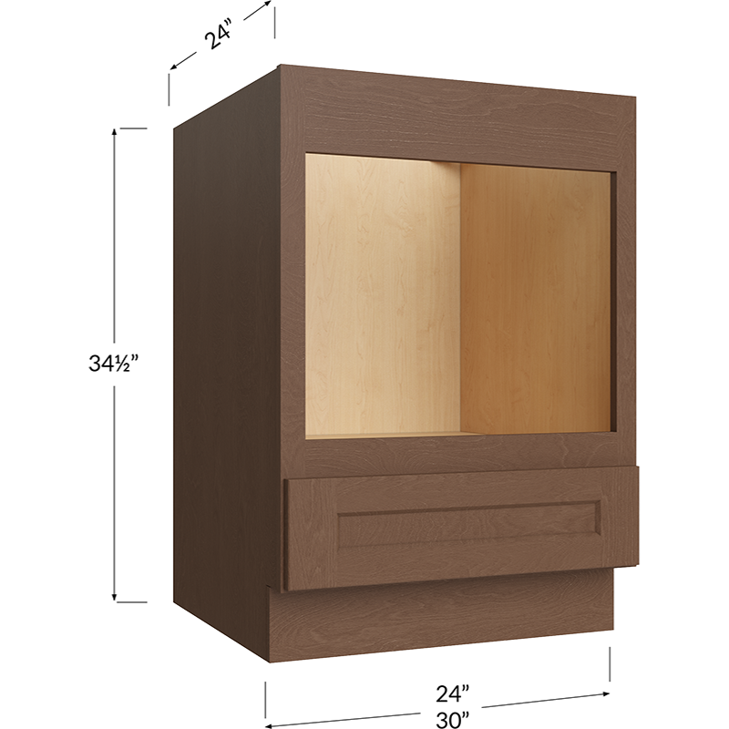 Blackwood Bourbon Shaker Base Microwave Cabinet - 30W x 34-1/2H x 24D - 1 Drawer