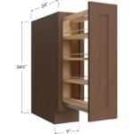 Blackwood Bourbon Shaker Base with Shelf Pullout - 9W x 34-1/2H x 24D - 1 Door, 1 Pull Out