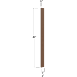 Blackwood Bourbon Shaker 3W Filler - 3W x 42H x 3/4D