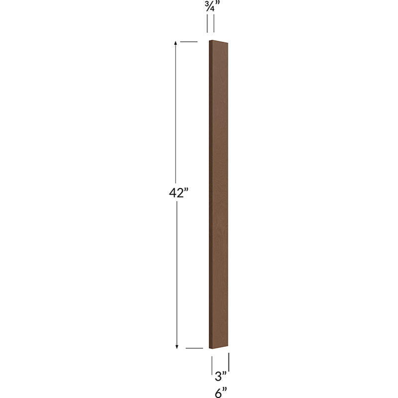 Blackwood Bourbon Shaker 6W Filler - 6W x 42H x 3/4D