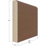 Blackwood Bourbon Shaker Shaker Furniture Base Moulding - 96W x 4-1/2H x 3/4D