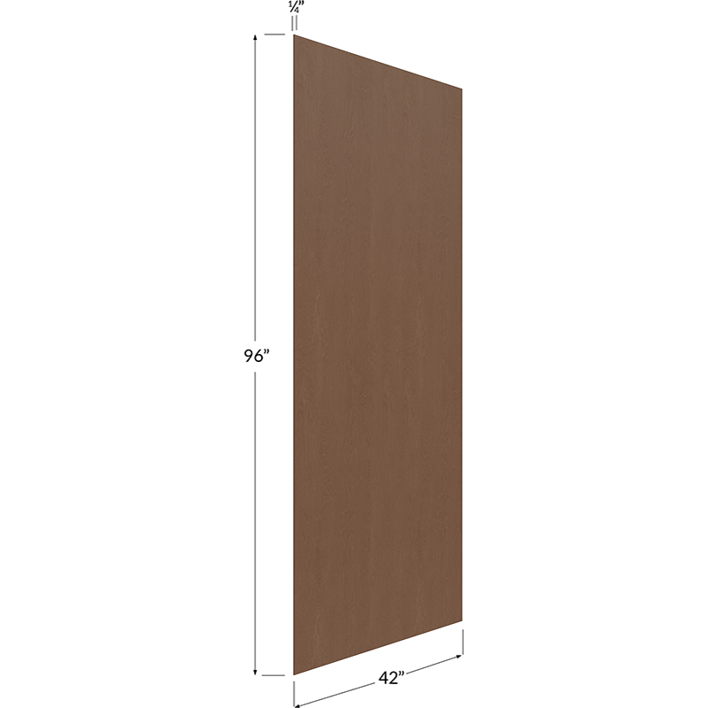 Blackwood Bourbon Shaker Finished Veneer Panel - 42W x 96H x 1/4D
