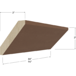 Blackwood Bourbon Shaker Large Angle Crown Moulding - 84W x 3H x 3D