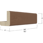 Blackwood Bourbon Shaker Outside Corner Moulding - 84W x 3/4H x 3/4D