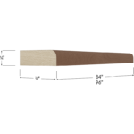 Blackwood Bourbon Shaker Scribe Moulding - 84W x 3/4H x 1/4D