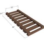 Blackwood Bourbon Shaker Stem Wine Glass Holder - 30W x 1-1/2H x 12D