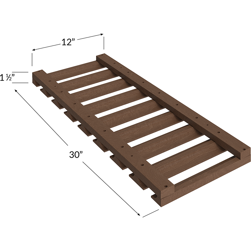 Blackwood Bourbon Shaker Stem Wine Glass Holder - 30W x 1-1/2H x 12D