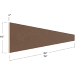 Blackwood Bourbon Shaker Toe Kick Cover - 84W x 4-1/2H x 1/4D