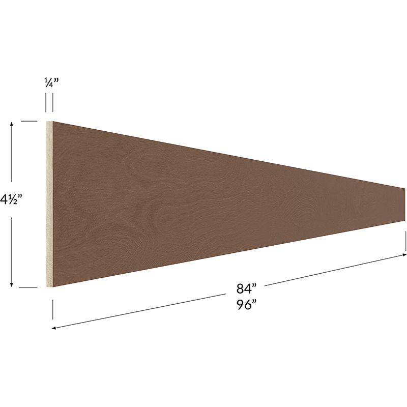 Blackwood Bourbon Shaker Toe Kick Cover - 96W x 4-1/2H x 1/4D