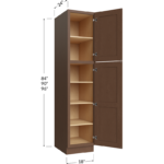 Blackwood Bourbon Shaker Utility Cabinet - 18W x 84H x 24D - 2 Doors, 4 Shelves