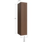 Blackwood Bourbon Shaker Wall Cabinet - 12W x 42H x 12D - 1 Door, 3 Shelves