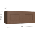 Blackwood Bourbon Shaker Bridge Cabinet - 30W x 12H x 12D - 2 Doors
