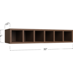 Blackwood Bourbon Shaker Wall Wine Cubby - 30W x 6H x 12D