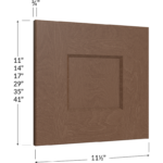 Blackwood Bourbon Shaker Stacker Wall Decorative End Panel - 11-1/2W x 11H x 3/4D