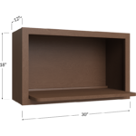 Blackwood Bourbon Shaker Wall Microwave Cabinet Kit - 30W x 18H x 12D