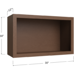 Blackwood Bourbon Shaker Wall Open Cabinet - 30W x 18H x 12D