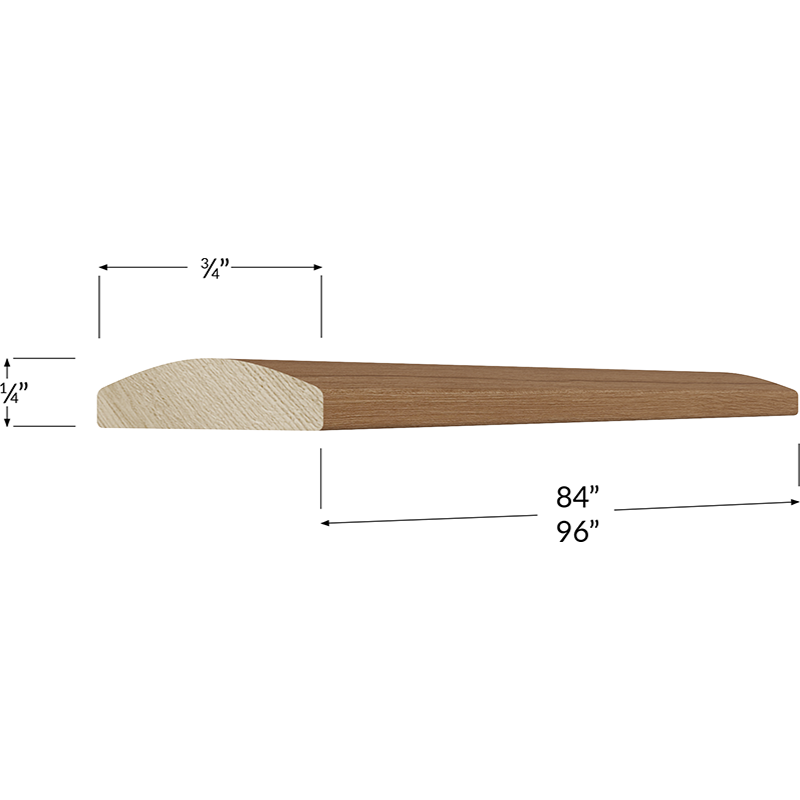Blackwood Canyon Oak Batten Moulding - 96W x 3/4H x 1/4D