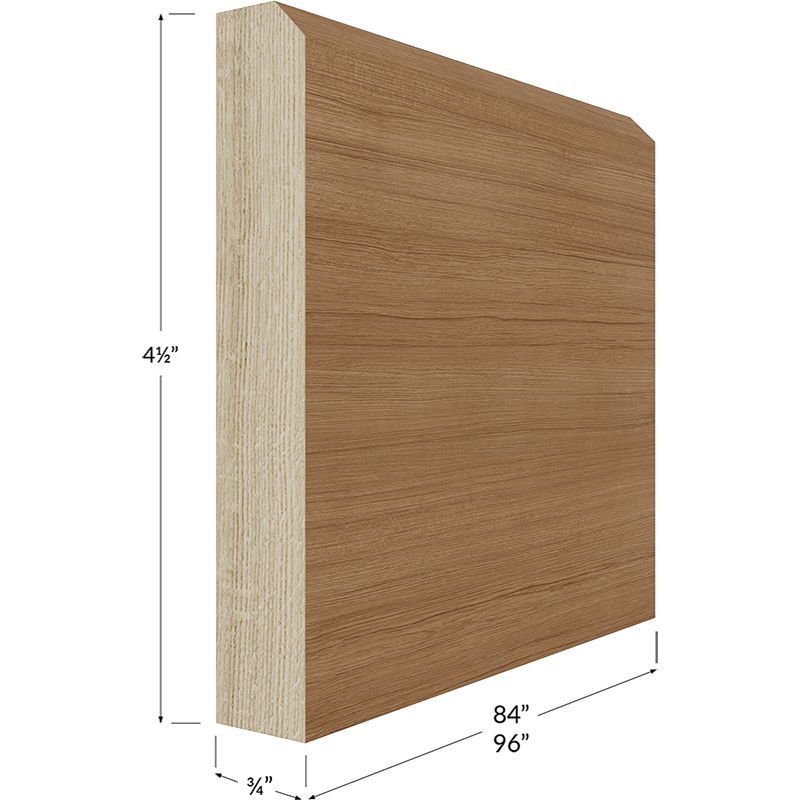 Blackwood Canyon Oak Shaker Furniture Base Moulding - 96W x 4-1/2H x 3/4D