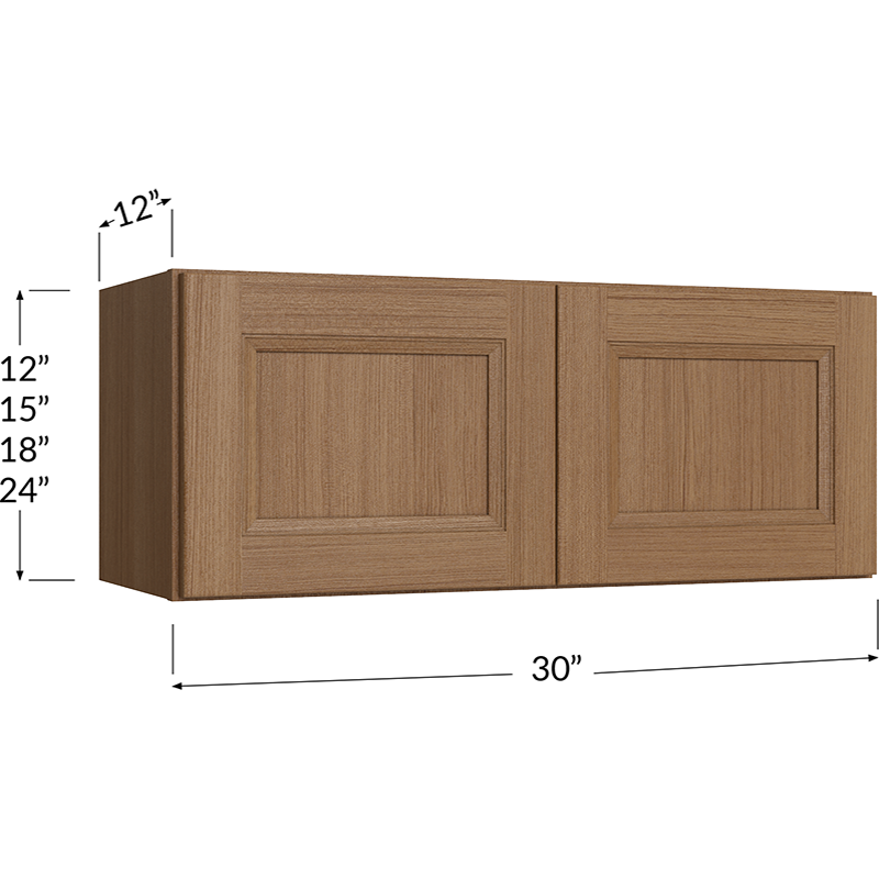 Blackwood Canyon Oak Bridge Cabinet - 30W x 12H x 12D - 2 Doors