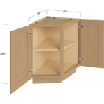 Base End Cabinet - 24W x 34-1/2H x 24D - 2 Doors, 2 Shelves