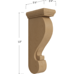 Corbel - 3-1/8W x 13H x 5-7/8D