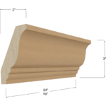 Decorative Crown Moulding - 84W x 3H x 2D