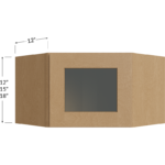 Stacker Wall Glass Door Cabinet with Finished Interior - 24W x 12H x 12D - 1 Door