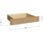 Desk Knee Drawer - 30W x 5H x 21D (Trimmable to 27W)