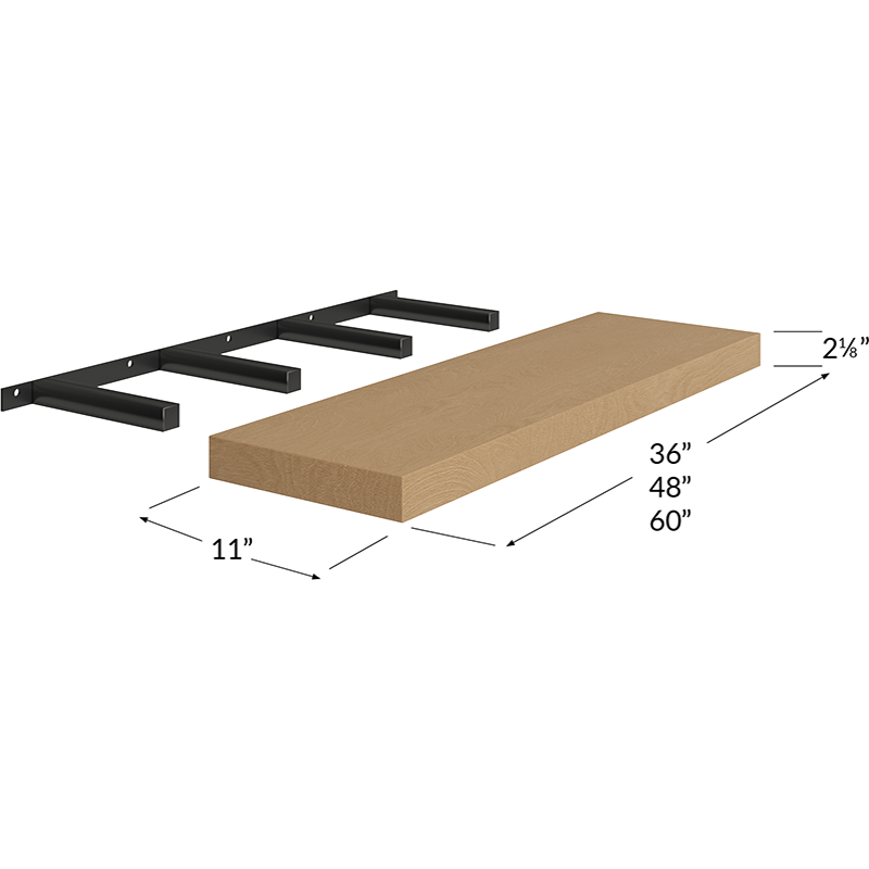 Floating Shelf - 36W x 2-1/8H x 11D