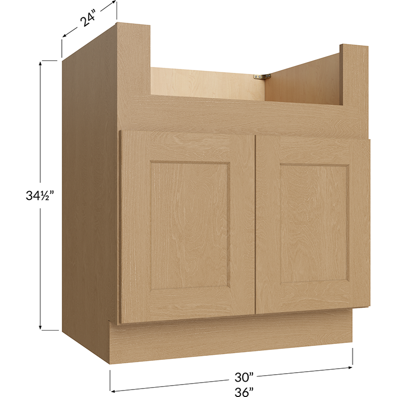 Farm Sink Base Cabinet - 30W x 34-1/2H x 24D - 2 Doors