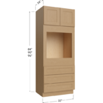 Universal Oven Cabinet - 33W x 84H x 24D - 2 Doors- 3 Drawers (Oven Opening: 26-1/2W x 24-3/8H x 22-3/4D) - Oven Opening Can be modified to accomodate larger Oven unit or a double oven by removing the Drawers and cutting the frame