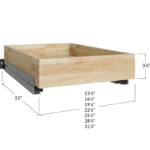 18" Roll Out Shelf - 13-1/2W x 3-3/8H x 21D