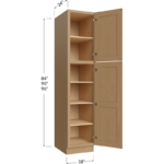 Utility Cabinet - 18W x 84H x 24D - 2 Doors, 4 Shelves