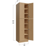 Utility Cabinet - 18W x 84H x 24D - 2 Doors, 4 Shelves