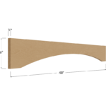 Shaker Valance - 48W x 6H x 3/4D