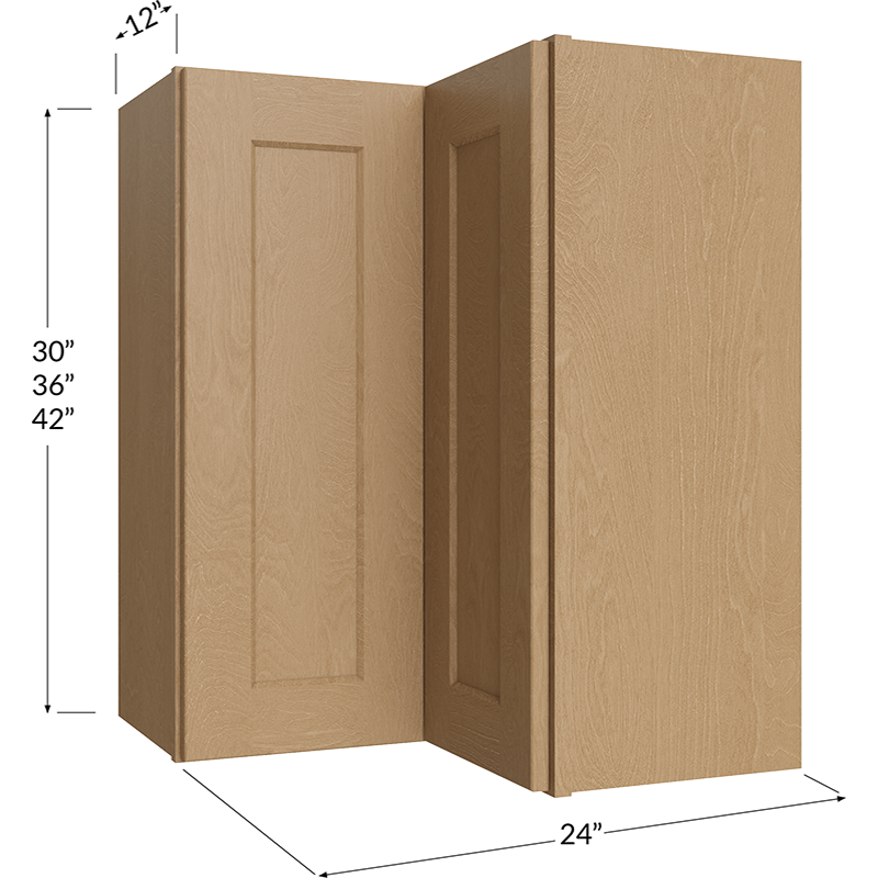 Wall Easy Reach Cabinet - 24W x 30H x 12D - 1 Door, 2 Shelves