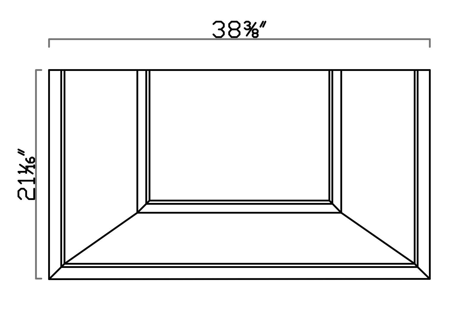 GHI Sonona Sand 36in Range Hood - 38-3/8W x 48H x 21-1/16D - Image 2