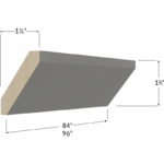 Blackwood Grey Shaker Angle Crown Moulding - 84W x 1-3/4H x 1-7/8D