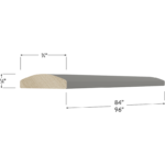 Blackwood Grey Shaker Batten Moulding - 84W x 3/4H x 1/4D