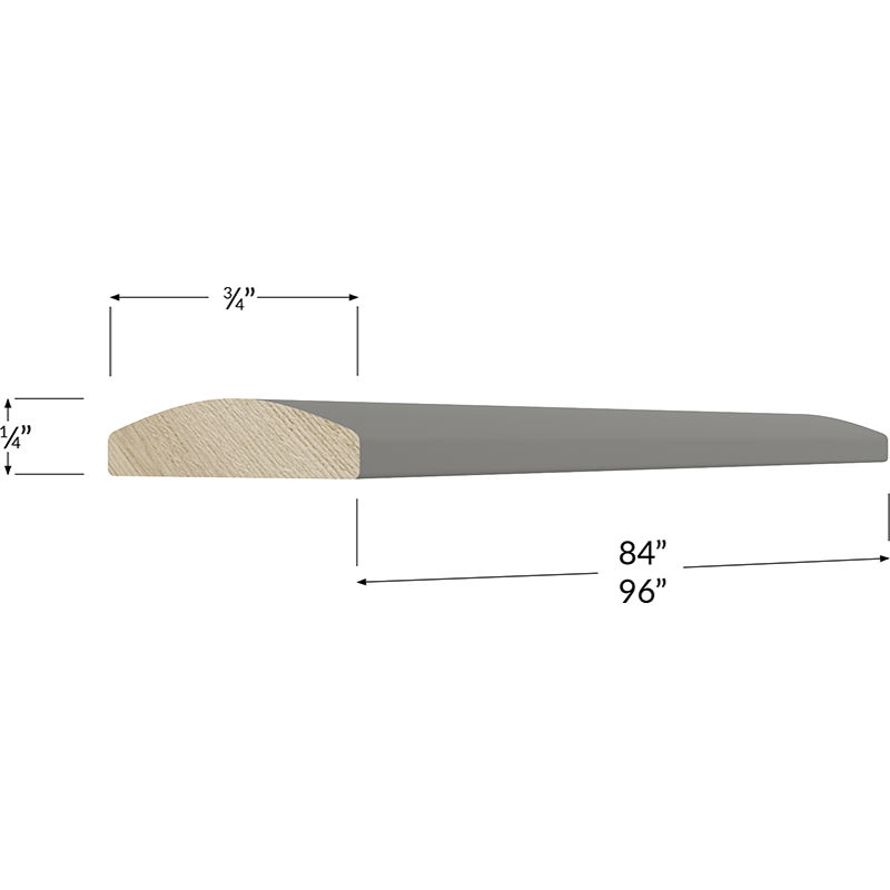 Blackwood Grey Shaker Batten Moulding - 84W x 3/4H x 1/4D