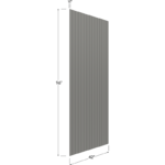 Blackwood Grey Shaker Finished Beadboard Veneer Panel - 42W x 96H x 1/4D
