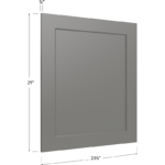 Blackwood Grey Shaker Base Decorative End Panel - 23-1/2W x 29H x 3/4D