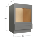 Blackwood Grey Shaker Base Microwave Cabinet - 24W x 34-1/2H x 24D - 1 Drawer