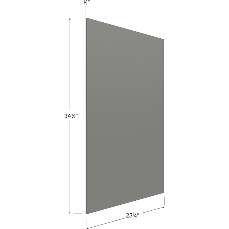 Blackwood Grey Shaker Base Skin Panel - 23-1/4W x 34-1/2H x 1/4D
