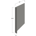 Blackwood Grey Shaker Dishwasher Return Panel - 3W x 34-1/2H x 24D (Panel Width 1/2")