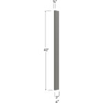Blackwood Grey Shaker 3W Filler - 3W x 42H x 3/4D