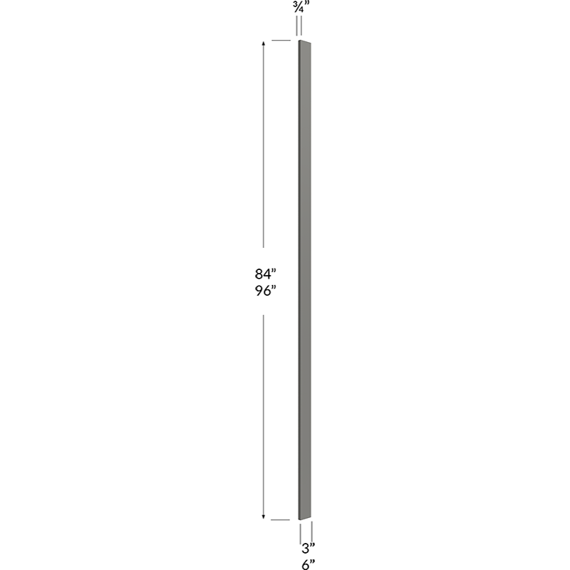 Blackwood Grey Shaker 3W Tall Filler - 3W x 96H x 3/4D