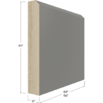 Blackwood Grey Shaker Shaker Furniture Base Moulding - 96W x 4-1/2H x 3/4D