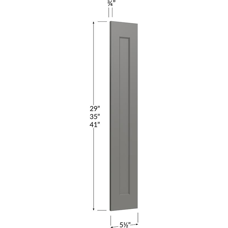 Blackwood Grey Shaker Filler Overlay - 5-1/2W x 41H x 3/4D