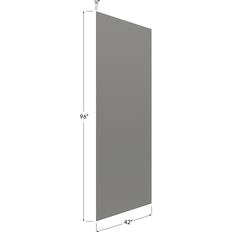 Blackwood Grey Shaker Finished Veneer Panel - 42W x 96H x 1/4D